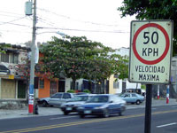 Panneau de limitation de vitesse à 50km/h