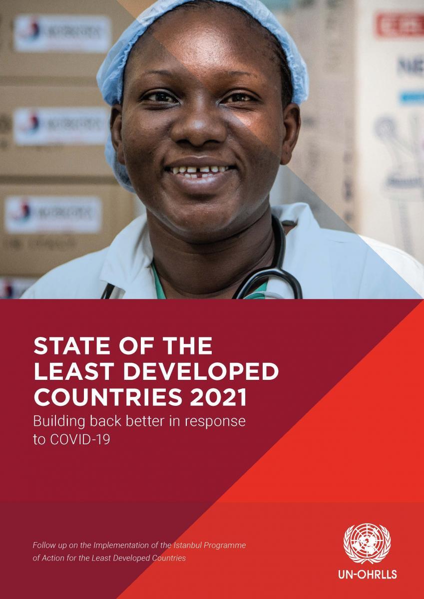 Cover of the report - state of the least developed countries 2021