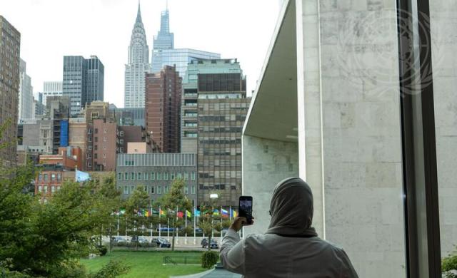 UN Photo Manuel Elias Delegate takes photo NYC as seen from UN at 76th GA