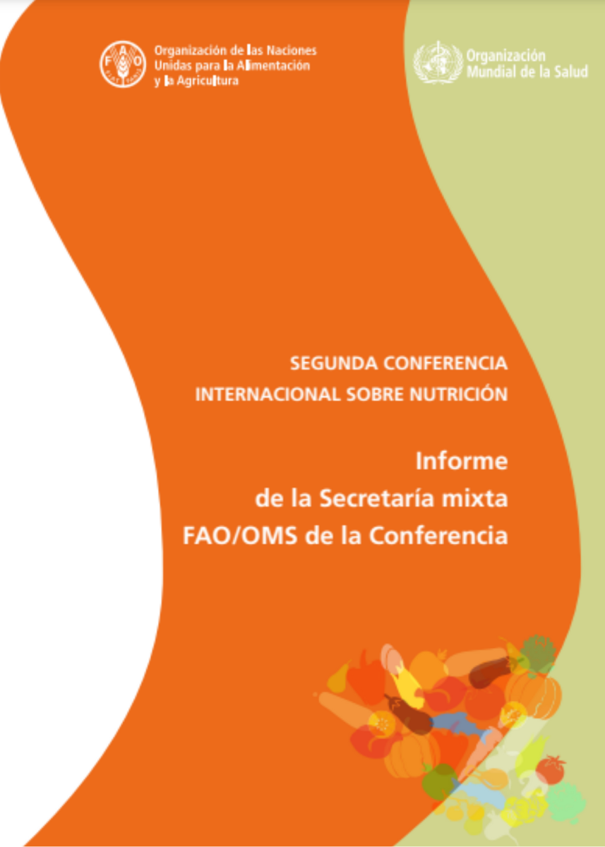 Portada del informe de la Segunda Conferencia Internacional sobre Nutrición.