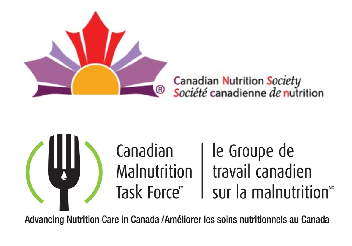 Logos of the Canadian Nutrition Society and the Canadian Malnutrition Task Force.