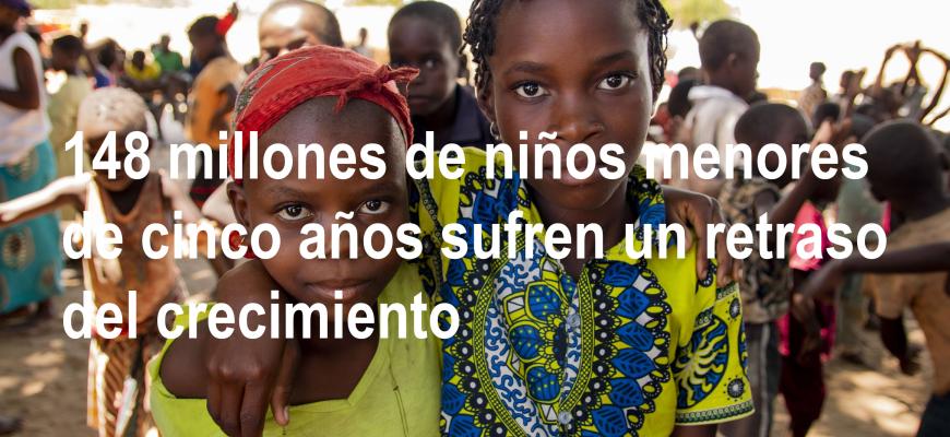 148 millones de niños menores de cinco años sufren un retraso del crecimiento