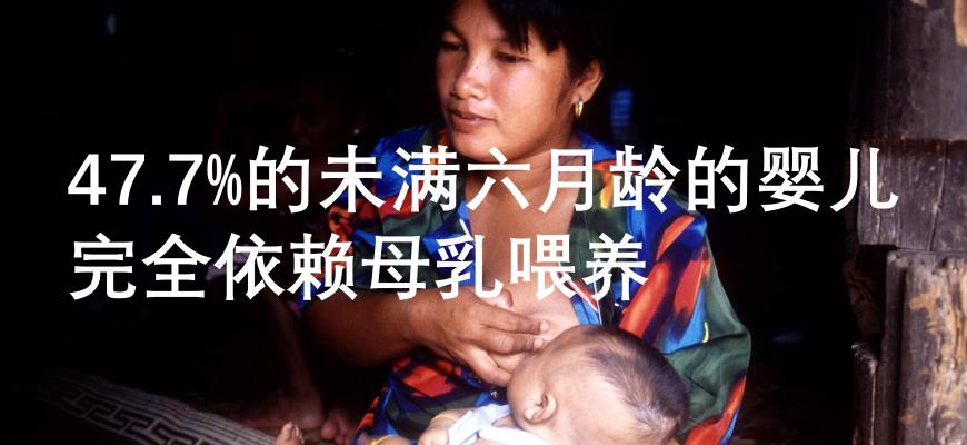 47.7%的未满六月龄的婴儿完全依赖母乳喂养