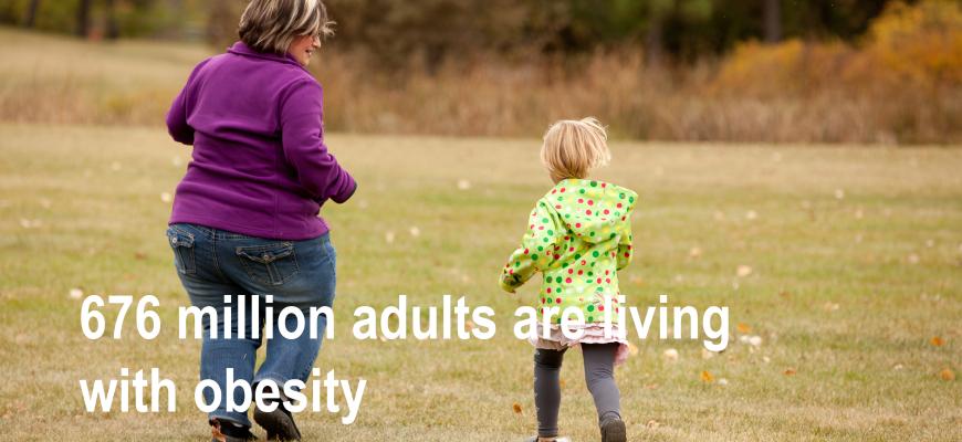 676 million adults are living with obesity.