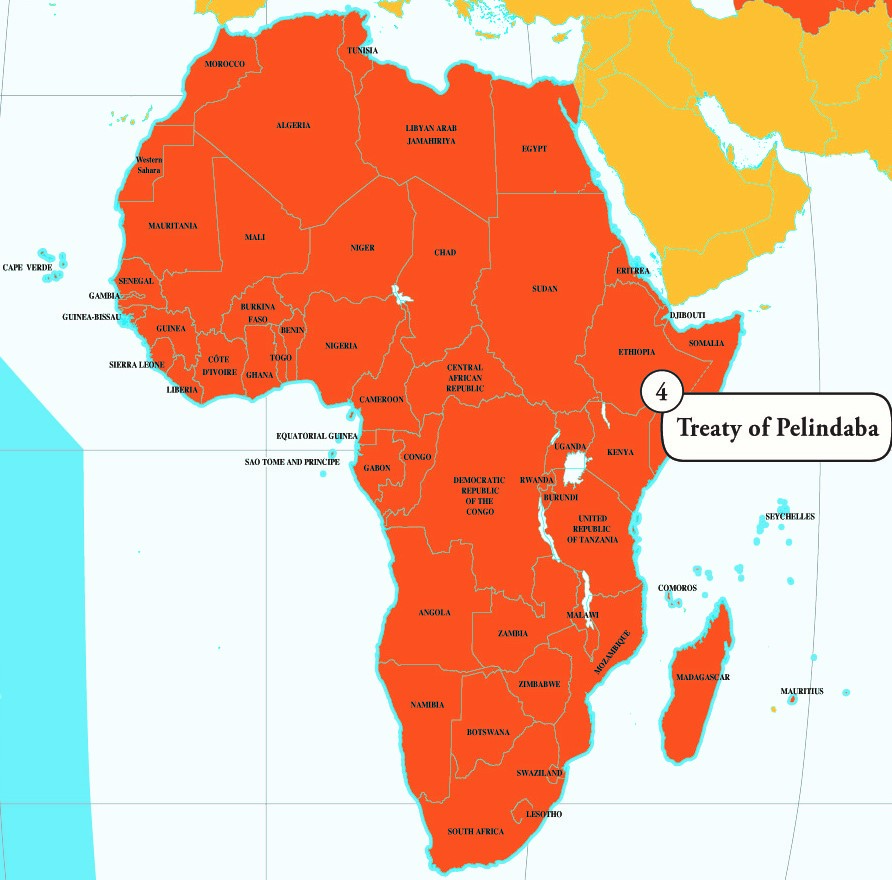 Visual illustration of the African Nuclear-Weapon-Free Zone Treaty