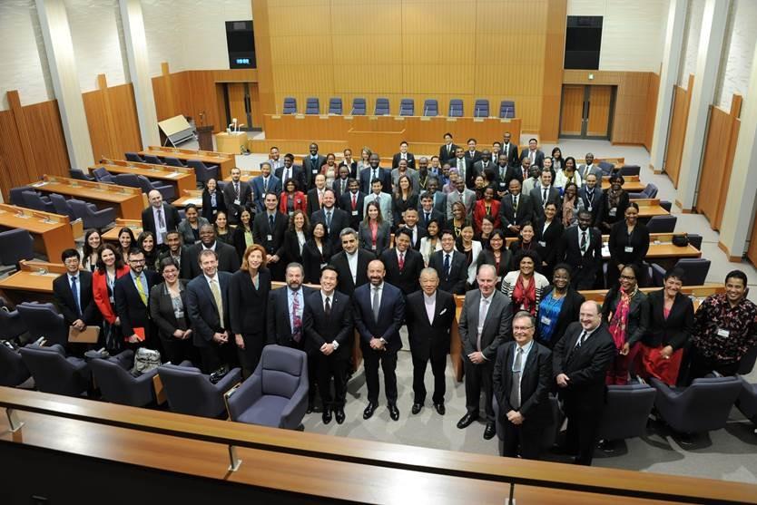 UNNF Alumni with the Under-Secretary-General and Legal Counsel of the United Nations, Chairman Sasak