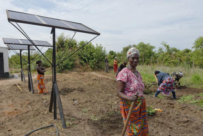 The solar energy skills project in Zambia.