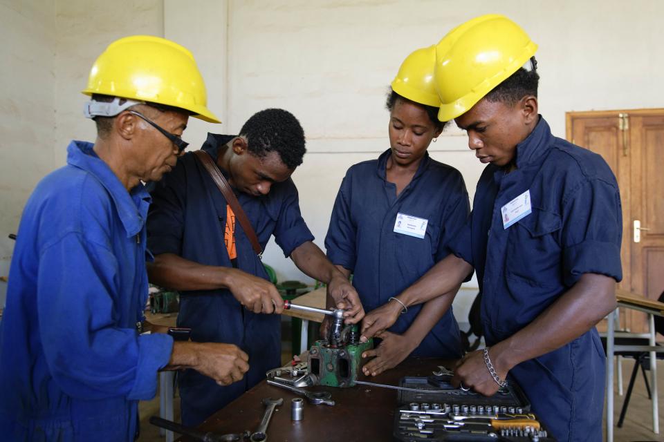 The  training center for young people in Madagascar.