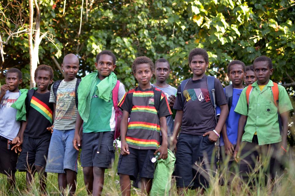  Return from the school, Malekula Island, Vanuatu