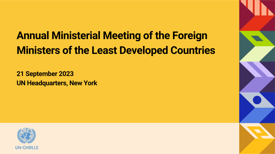 LDCs Ministerial Meeting Banner