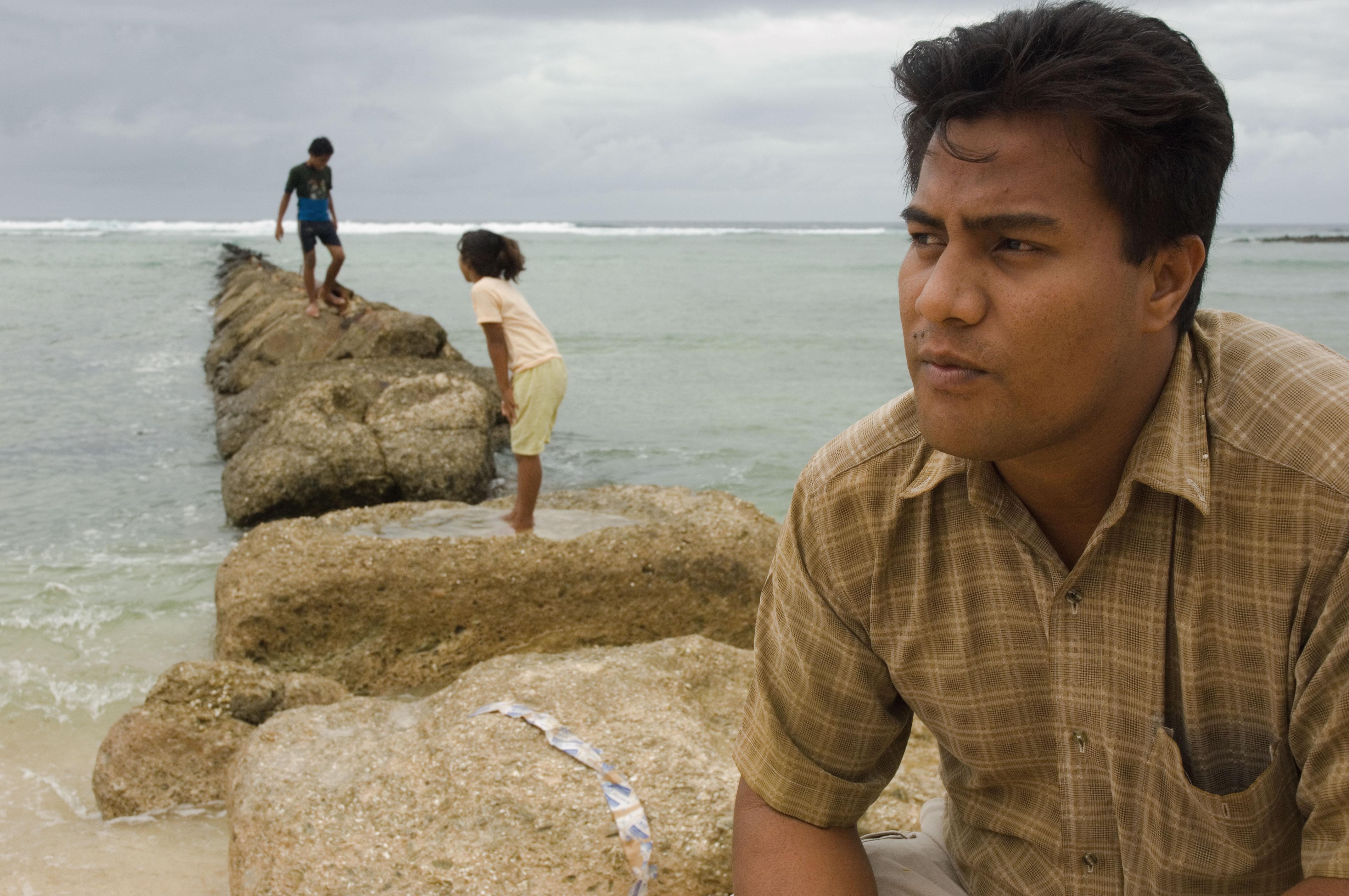 Riibeta Abeta, from Kiribati's Ministry of Environment contemplates the future. He more than most knows the importance of educating people about the impacts of climate change.