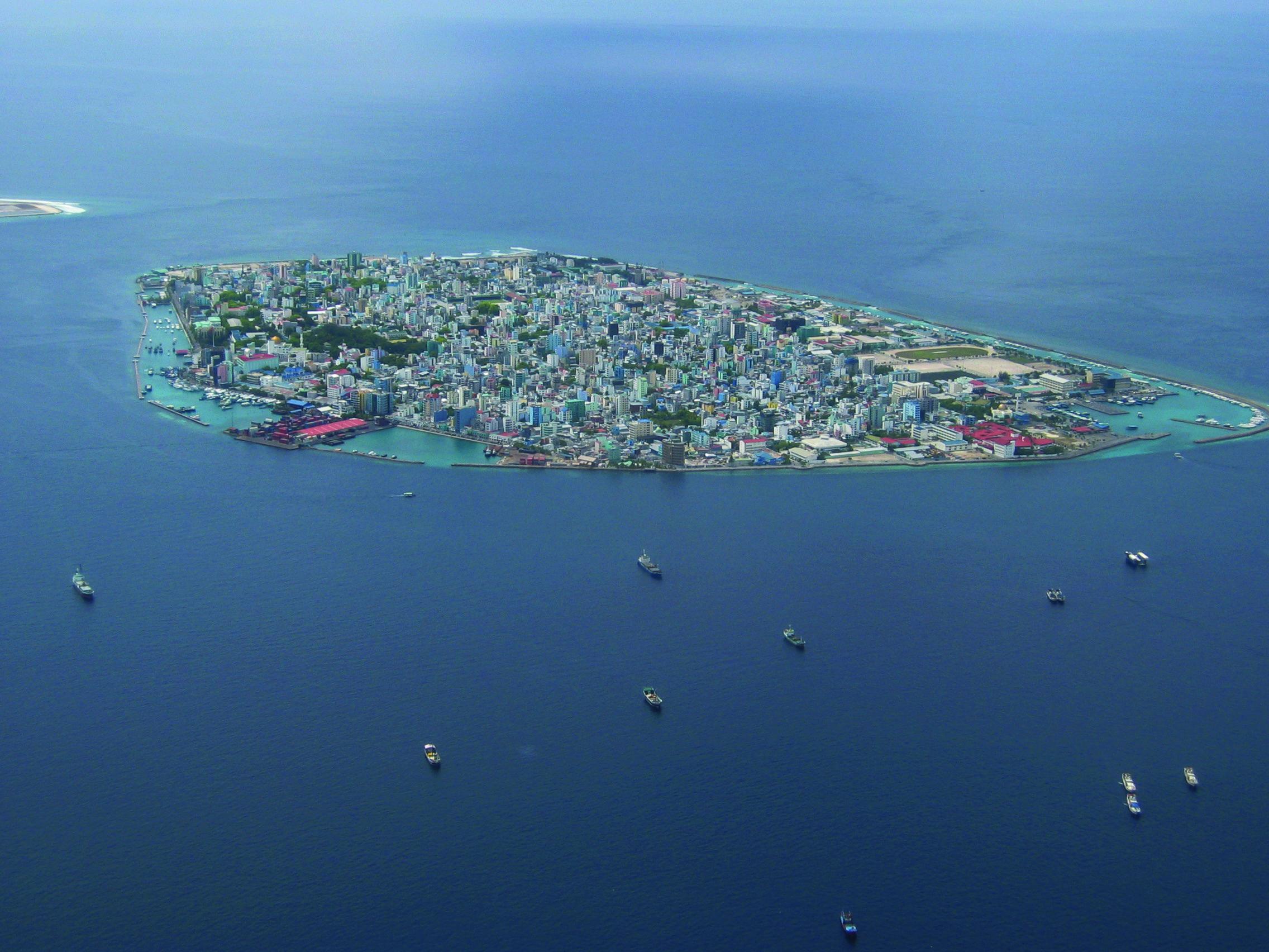 The Port of Male in Maldives.