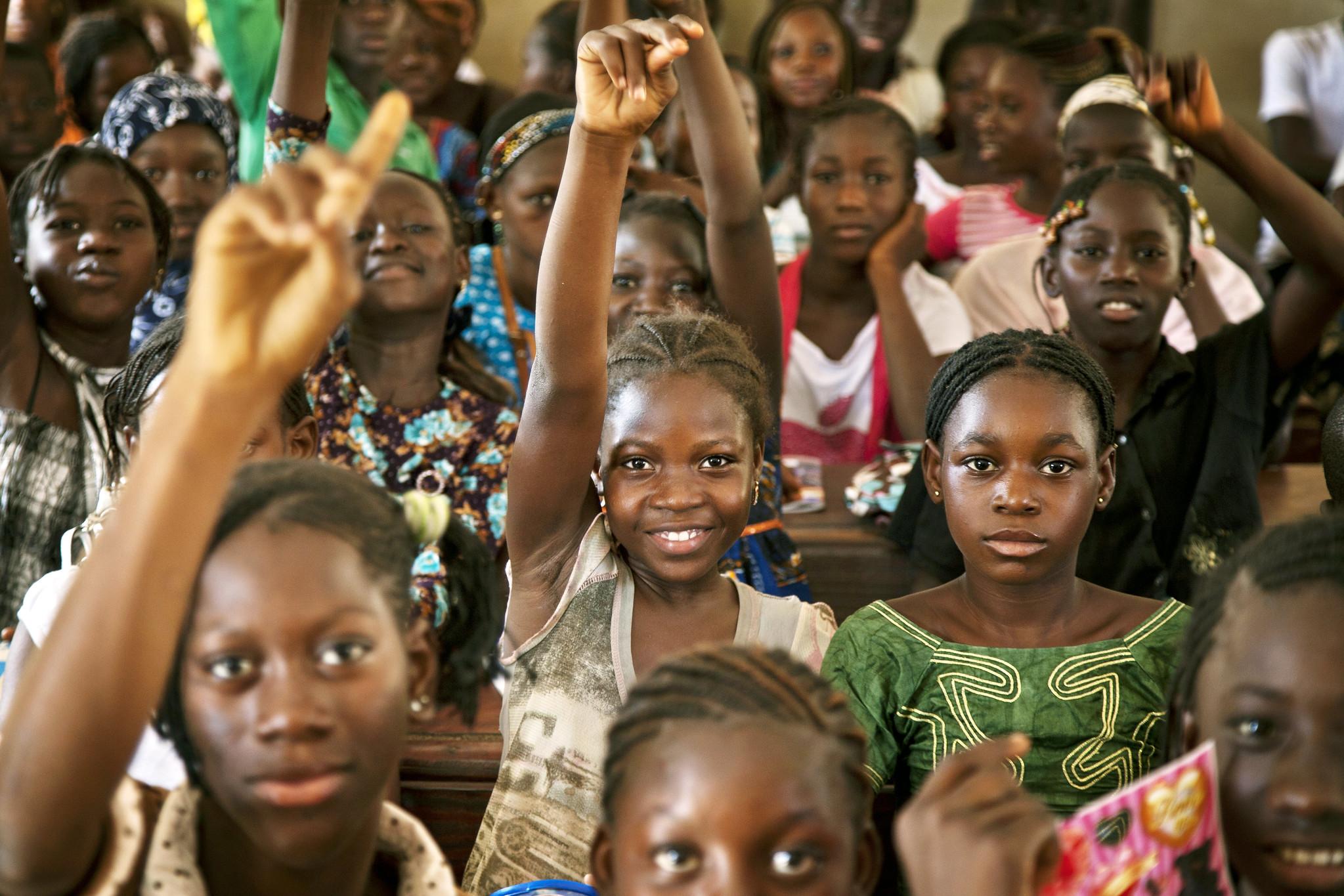 Students attend class at a public school in Taliko, Mali.