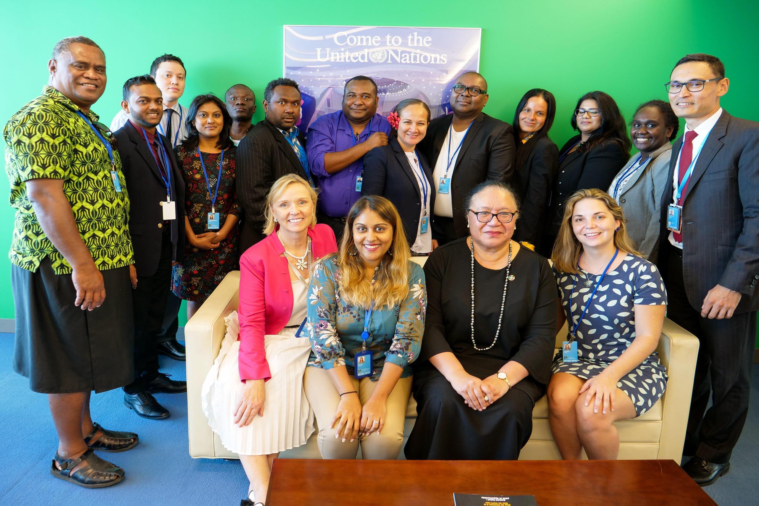 Group photo with USG Fekitamoeloa ‘Utoikamanu and Director Heidi Schroderus-Fox