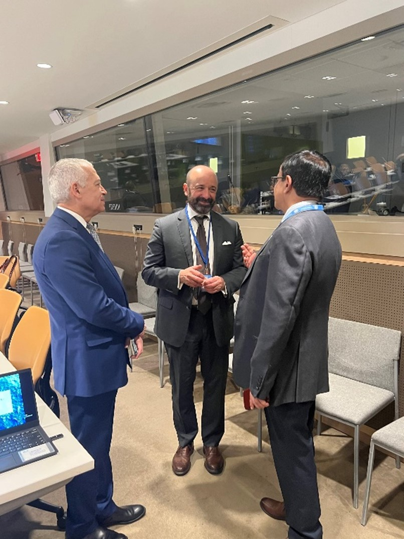 Mr. Serpa Soares with Ambassador Suazo and Mr. Nikhil Seth, Executive Director of UNITAR
