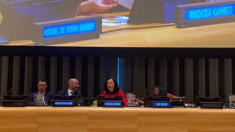 The Permanent Representative of India to the United Nations in New York, Madam Ambassador Ruchira Kamboj, opens the 33rd annual informal meeting of the Legal Advisers of the Ministries of Foreign Affairs of the UN Member States.