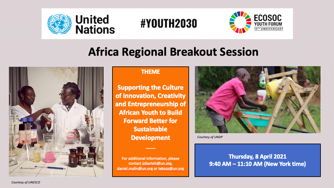 ECOSOC Youth Forum Africa session flyer