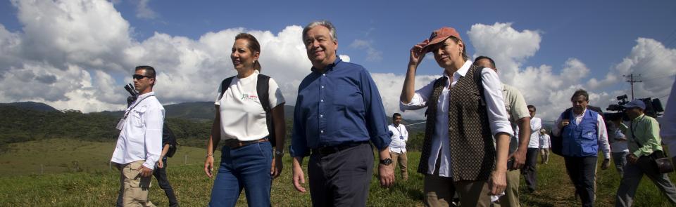 Secretario General António Guterres en su visita a Mesetas, Meta. Ene 14/18. Foto: Juan Manuel Barrero Bueno.