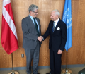 H.E. Mogens Lykketoft met Ambassador Swing of IOM