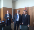 Secretary-General Ban Ki-moon visited the office of the President The SG stopped by President Lykketoft's office