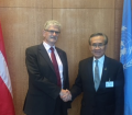 Mogens Lykketfot, President of the UN general assembly met with the President of Thailand