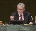 Mogens Lykketoft, President of the seventieth session of the General Assembly, delivers his concluding remarks at the close of the general debate of the seventieth session of the General Assembly.