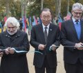 UN70 art exhibit unveiling at Central Park