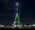 Eiffel Tower lit up before COP21