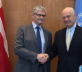 The President met Staffan di Mistura, special envoy for Syria