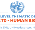 MEDIA ADVISORY: High-Level Thematic Debate on Human Rights Logo of HLTD on Human Rights