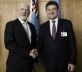 Peter Thomson, President of the seventy-first session of the General Assembly meets with Mr. Miroslav Lajcak, Minister for Foreign Affairs (Slovakia).