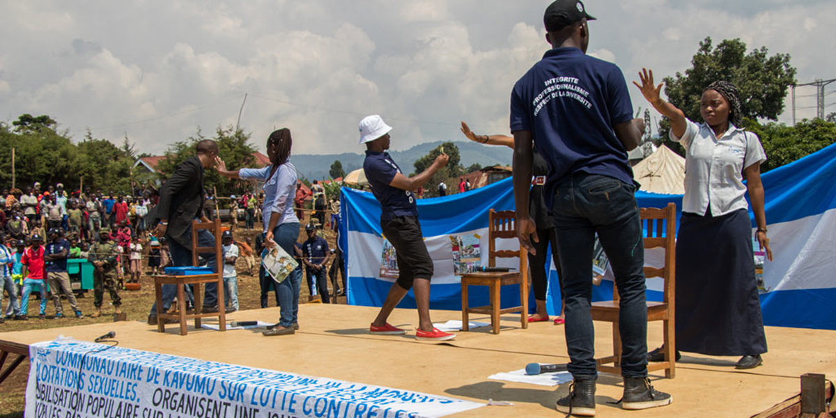 United Nations work with local communities in Kavumu, Democratic Republic of the Congo (DRC) to sensitize the population on prevention of sexual exploitation and abuse. Photo: MONUSCO/Alain Likota