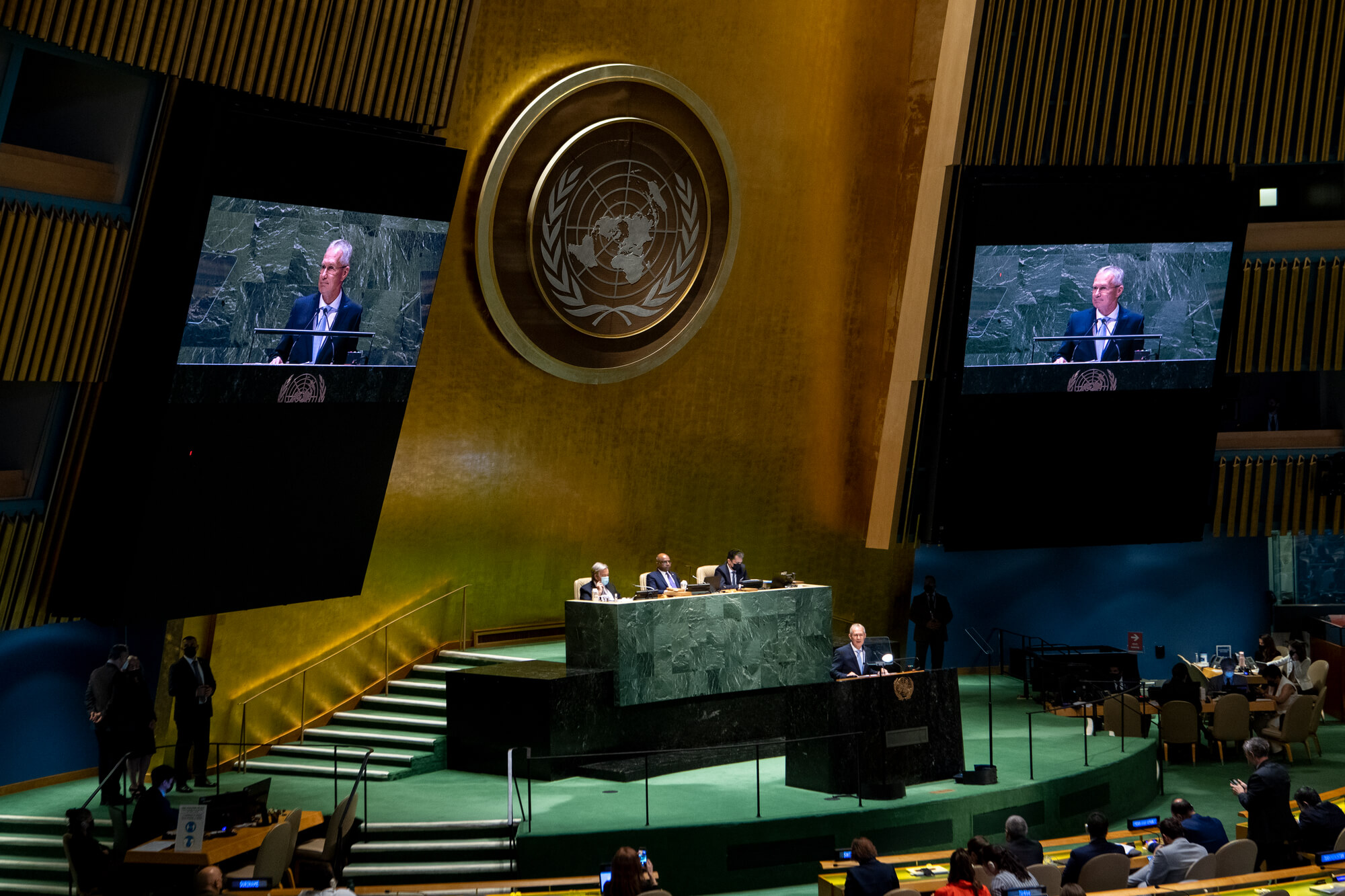 Csaba Kőrösi (Hungary) addresses the General Assembly upon his election as the President of the 193-member organ’s seventy-seventh session on 7 June 2022. General Assembly