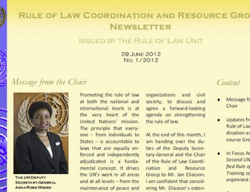 Rule of Law Coordination and Resource Group Newsletter – June 2012