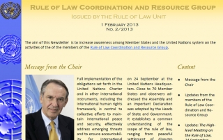 Rule of Law Coordination and Resource Group Newsletter