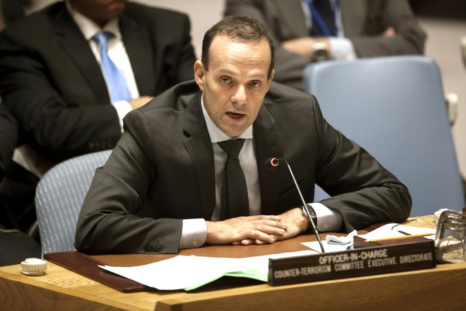 Officer-in-Charge of CTED addressing the Security Council. UN Photo/Ariana Lindquist