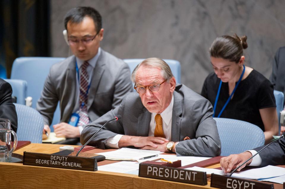 UN Deputy Secretary-General Jan Eliasson addressing the Security Council. Photo: UN Photo/Rick Bajor