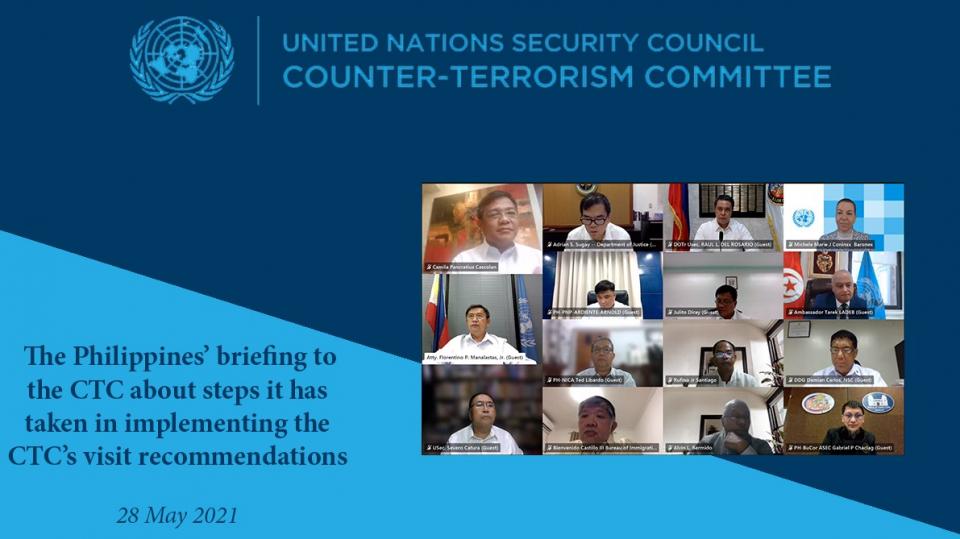 Philippines fifth Member State to brief the CTC on its
