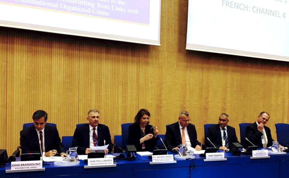 CTED Executive Director Jean-Paul Laborde participating in side event in Vienna.