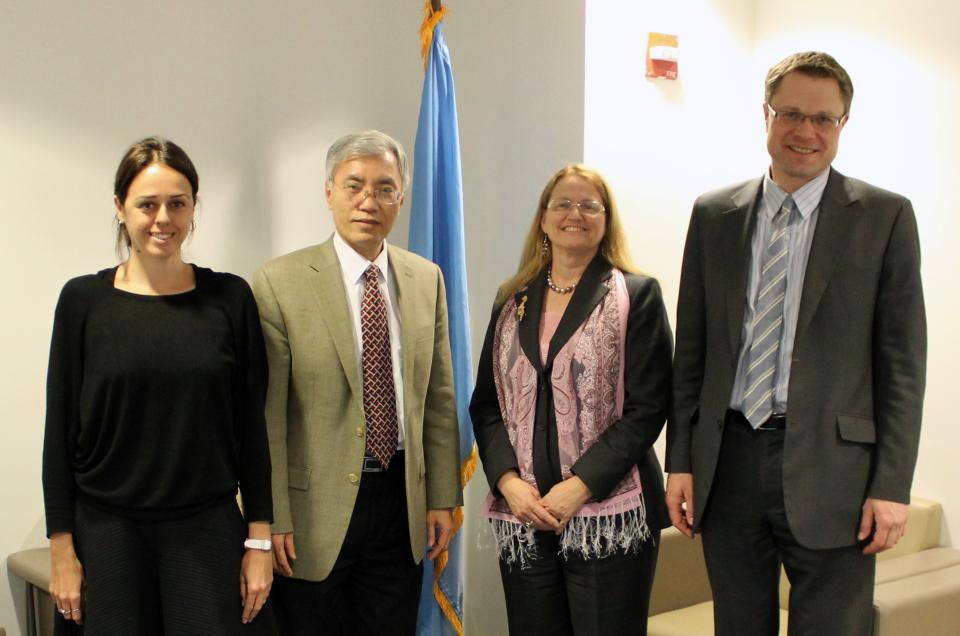The CTED team with UNICRI's Director.