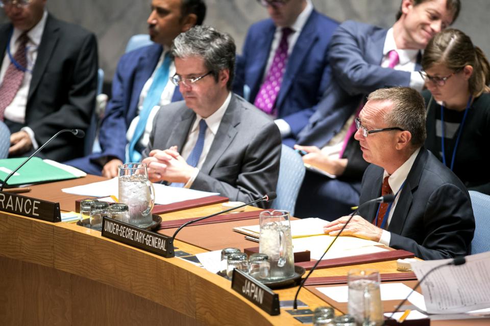 UN Photo/Evan Schneider Jeffrey Feltman (front right), Under-Secretary-General for Political Affairs