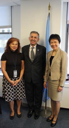 Meeting between new ICAO Secretary-General and CTC Chair and Executive Director of CTED.