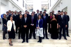 The delegation visiting Turkmenistan