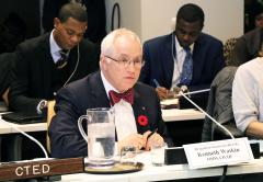 Queen’s Counsel Brigadier-General (retired) Kenneth Watkin briefing the CTC.