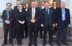 The delegation on site in Kyrgyzstan.