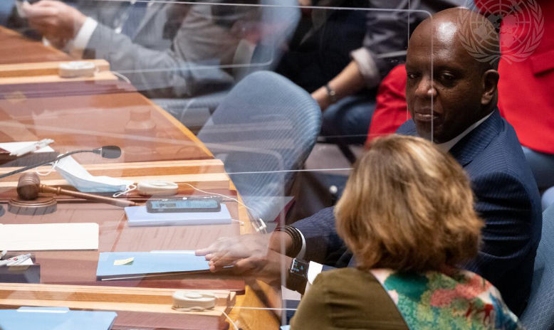 Martin Kimani, Permanent Representative of Kenya and President of the Security Council for the month of October.