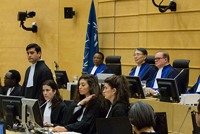 The International Criminal Court in The Hague upheld the conviction of jailed Congolese warlord Thomas Lubanga in December 2014. In March 2015, the Court’s Appeals Chamber (above) established the principles and procedures for reparations to his victims.