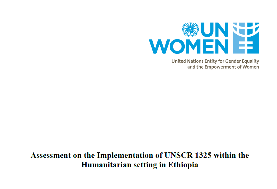 Book Cover of Assessment on the Implementation of UNSCR 1325 within the Humanitarian setting in Ethiopia, Meseret Kassahun (PHD), UN Women 2015