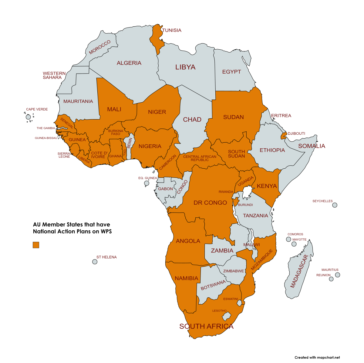 AU member states that have developed National Action Plan on Women, Peace and Security ( WPS)