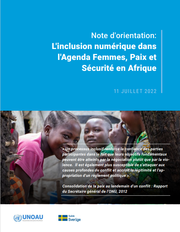 Note d'orientation | L'inclusion numérique dans l'Agenda Femmes, Paix et Sécurité en Afrique